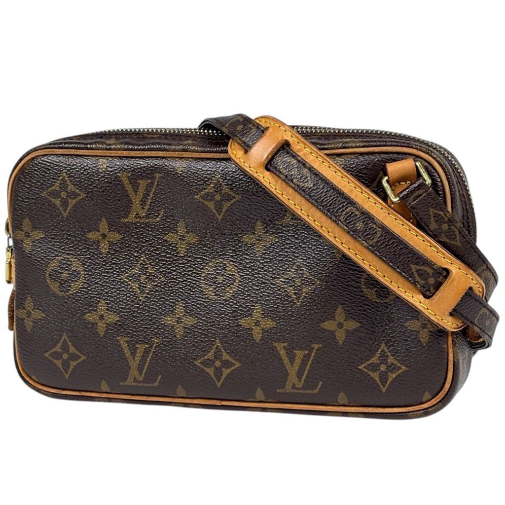 Louis Vuitton Pochette Marly Bandouliere Crossbody Shoulder Bag Monogram Brown