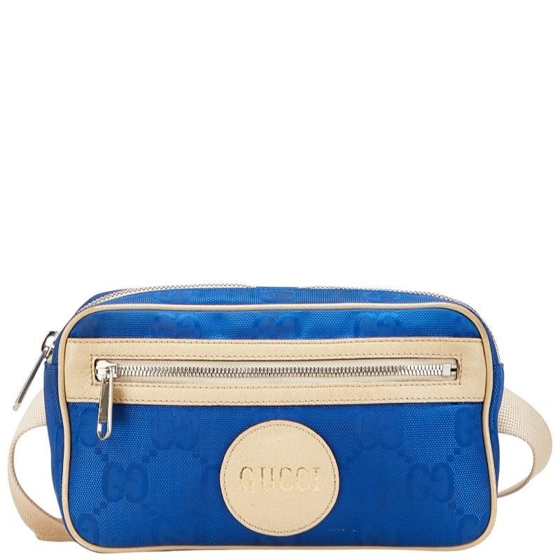 Gucci GG Nylon Off the Grid Belt Bag Gray Beige