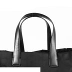 Chanel New Travel Line MM Black Gold Nylon Leather Tote Bag — view 4