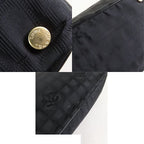Chanel New Travel Line MM Black Gold Nylon Leather Tote Bag — view 6