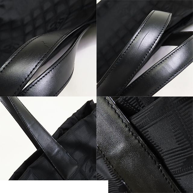 Chanel New Travel Line MM Black Gold Nylon Leather Tote Bag — view 7