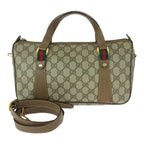 Gucci Vintage Sherry Line Beige Brown GG Supreme Canvas 39.02.040