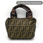 Fendi FF Vintage Zucca Canvas Mini Bag Small Handbag Tan Brown Y2 — view 2