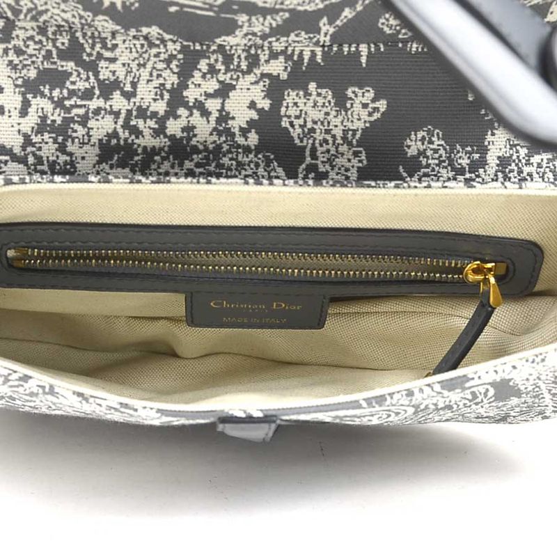 Christian Dior Saddle Bag Toile de Jouy Reverse Jacquard — view 5