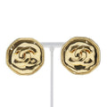Chanel Coco Mark Vintage Gold Plated 95 P 25.5 g Earrings