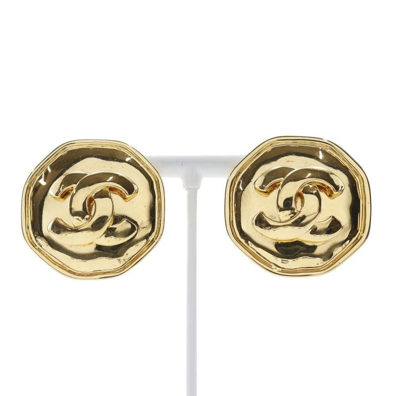 Chanel Coco Mark Vintage Gold Plated 95 P 25.5 g Earrings — view 2