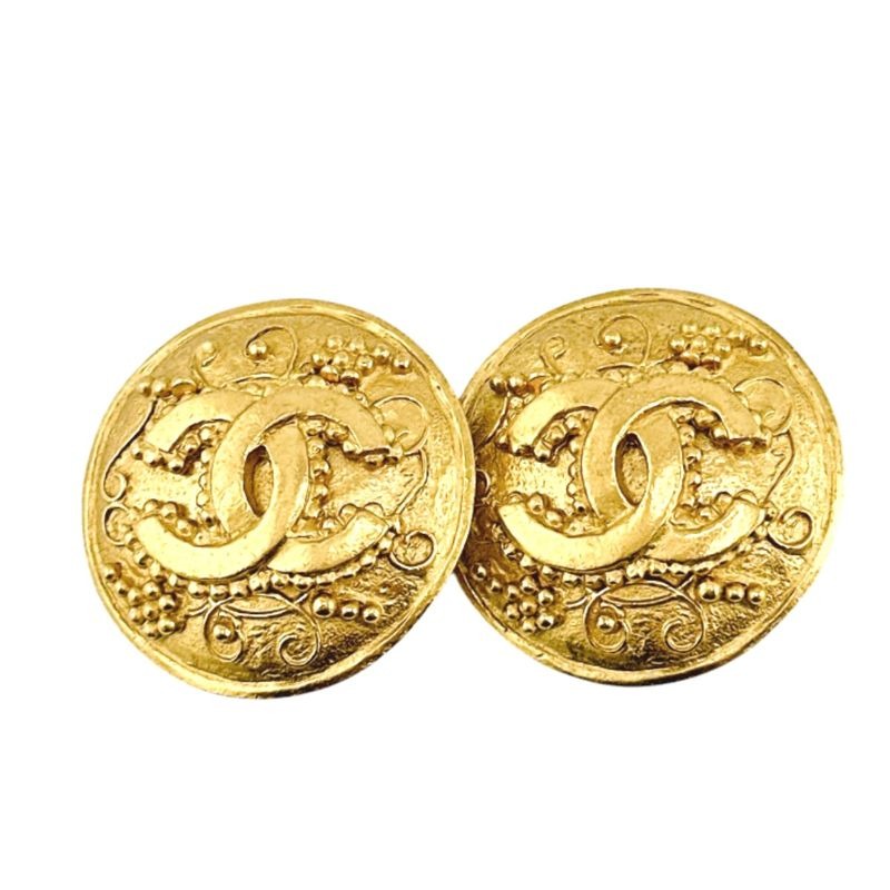 Chanel Vintage Large Earrings Coco Mark — view 2
