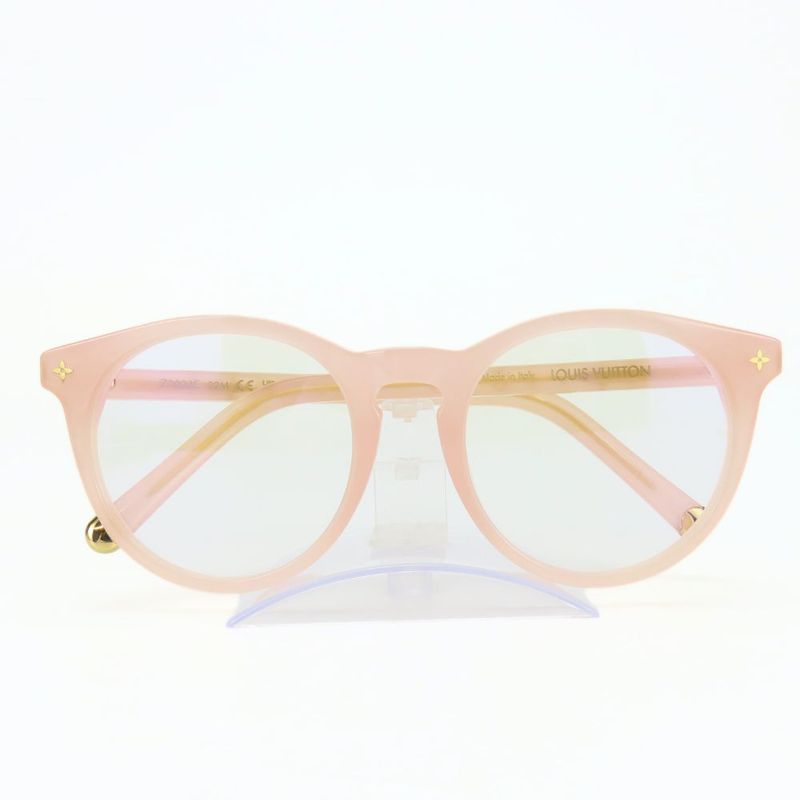 Louis Vuitton Sunglasses Z2003 E Monogram Acetate Milky Pink Silver Hardware — view 2