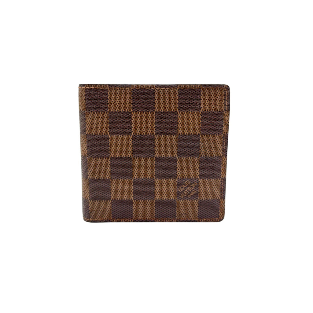 Louis Vuitton Portefeuille Marco Damier Ebene Brown Bifold Wallet