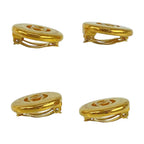 Chanel Vintage Coco Mark Gold Metal Earrings 97 Engraved — view 5