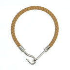 Hermes Jumbo Bracelet Braided Biscuit Silver Hardware Leather — view 7
