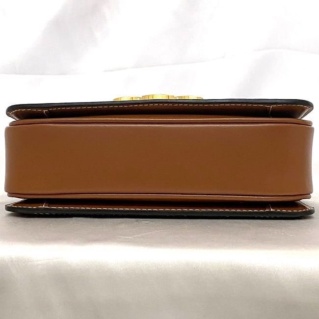 Celine Shoulder Bag White Brown Triomphe — view 6