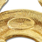 Chanel Coco Mark Quilted Vintage Gold Plated 32.5 g Brooch — view 4