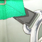Hermes Carre 90 Grand Manege Great Training Gray Scarf S Silk — view 3