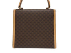 Celine 2-Way Shoulder Bag M 13 Macadam Pattern Leather Brown Gold — view 3