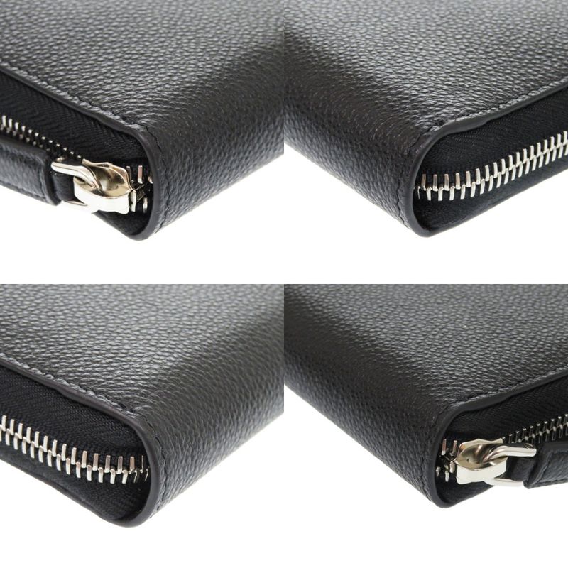 Prada Soft Calf Triangle 2 Ml317 Leather Black 0781 Long Wallet — view 5