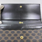 Celine Bifold Long Wallet Black Brown Macadam — view 6