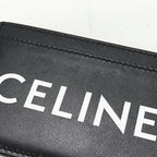 Celine Card Case Passcase Logo Holder Smooth Calfskin Black — view 6