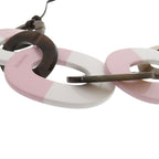 Hermes Caramba Buffalo Horn Lacquer Brown Pink Necklace 0271 — view 5
