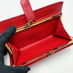 Louis Vuitton Epi Continental Viennois Red Bifold Long Wallet — view 4