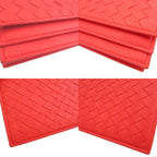 Bottega Veneta Intrecciato Leather Red Bifold Long Wallet 0337 — view 8