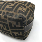 Fendi Zucca All Over Pattern Pouch Vanity Hand Purse — view 4