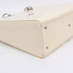 Christian Dior Enamel White Handbag Silver — view 6
