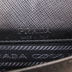 Prada 2 Zh068 Leather Black Mini Strap Shoulder Bag 0119 — view 5