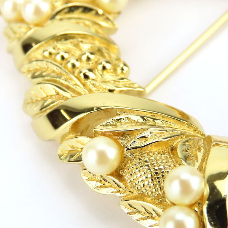 Christian Dior Brooch Metal Gold Wreath Plated Accessories — view 7