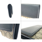 Gucci Long Wallet GG Supreme Continental Beige — view 9