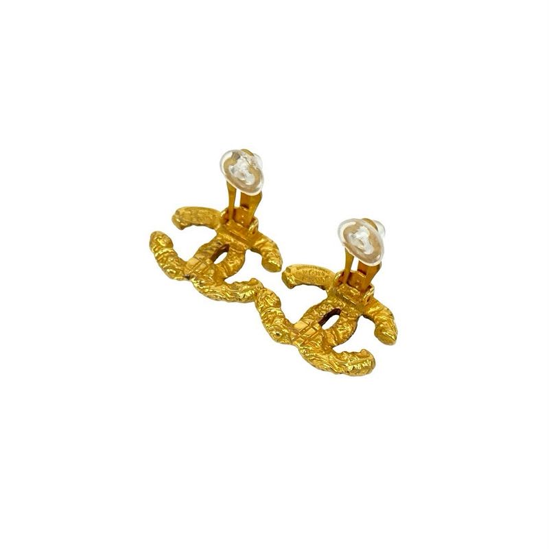 Chanel Vintage Coco Mark Lava Earrings Ear Cuff Accessories 93A — view 6