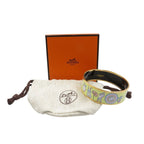 Hermes Emile GM Bracelet Tea For Two Cloisonne Metal Yellow Bangle 0242 — view 3