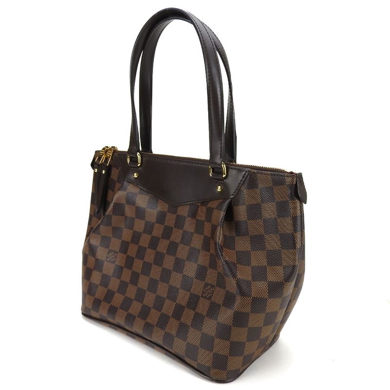 Louis Vuitton Tote Bag Westminster PM Damier Canvas Brown Gold Hardware — view 2