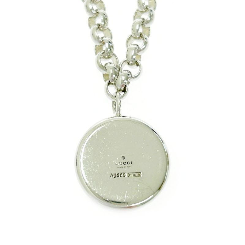 Gucci Silver Round Logo Necklace 20.9 g 925 Engraved — view 4