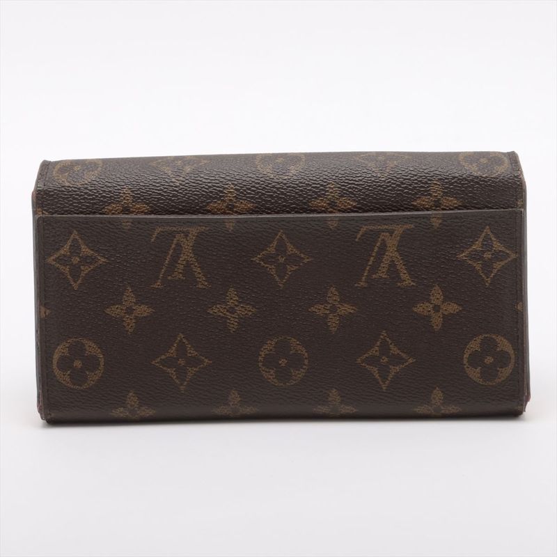 Louis Vuitton Monogram Portefeuille Sarah Long Wallet Brown — view 6