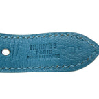 Hermes Trim 24 Chevre Turquoise Silver Hardware Shoulder Bag Blue — view 7