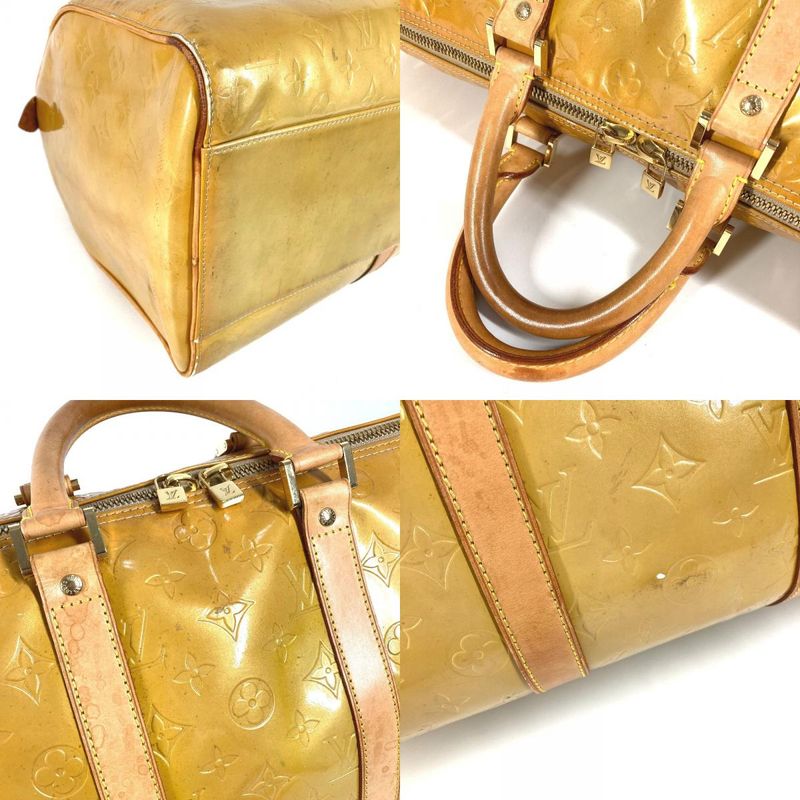 Louis Vuitton Boston Bag Mercer Monogram Vernis Canvas Beige — view 7