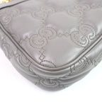 Gucci GG Matelasse Leather 2-Way Shoulder Bag Grey Storage — view 7