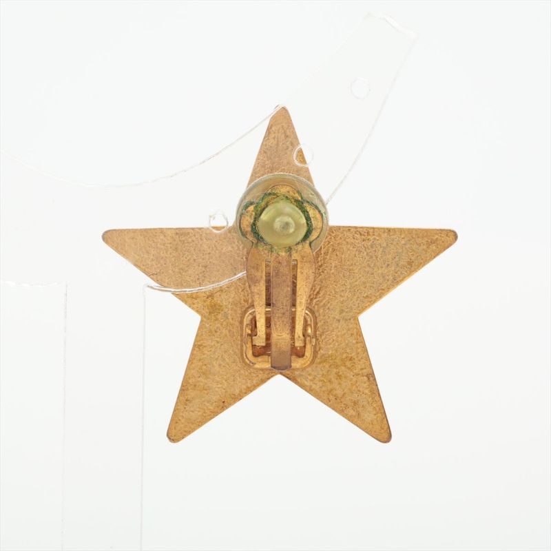 Chanel Coco Mark Star 01 P Earrings GP Black — view 6
