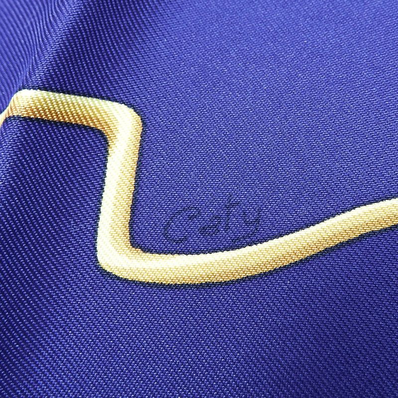 Hermes Scarf Carre 90 Silk Purple Bellflower Red Casy Scarab Pattern — view 5