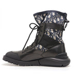 Dior Combat High Top Boots 42 Oblique Black and Navy — view 3