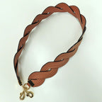 Loewe Shoulder Wavy Stitch Brown Gdhardware Bag Strap Single Item — view 4