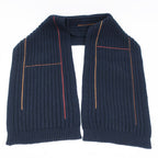 Hermes Muffler-h Torsade Cuir Navy-style Cashmere Silk Clothing Scarf — view 7