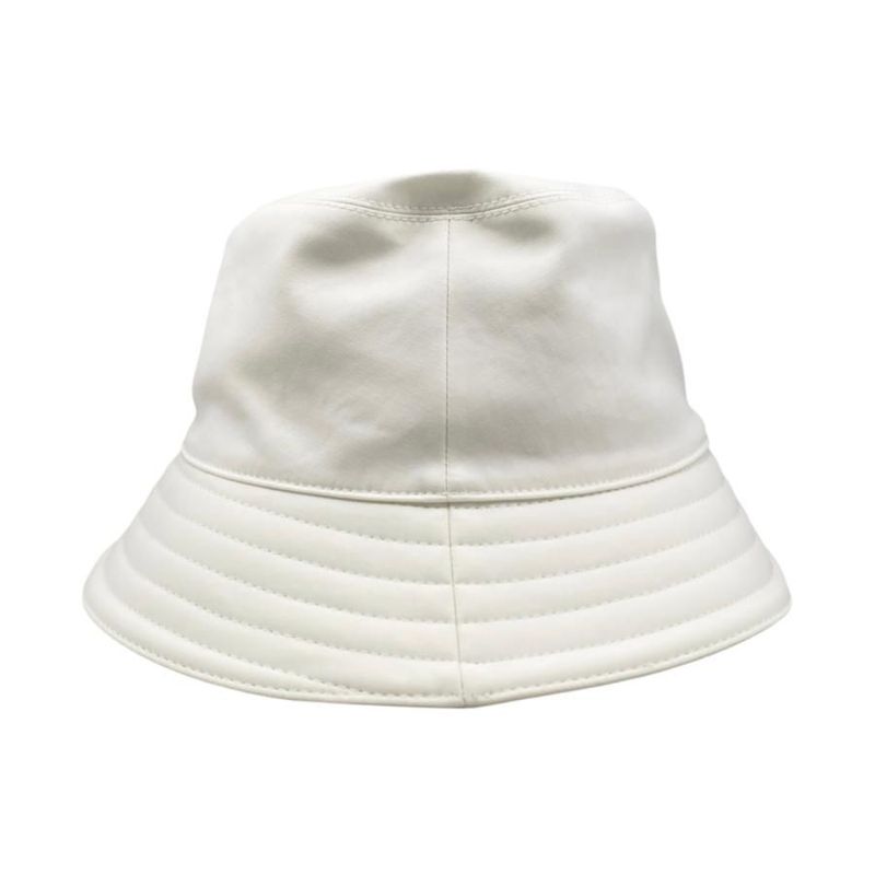 Hermes Hat Bucket Harper Emile Size 58 Cotton White Navy — view 2