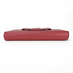 Prada Long Wallet Saffiano Pink Peonia Gold Hardware Round Zipper Ribbon — view 3