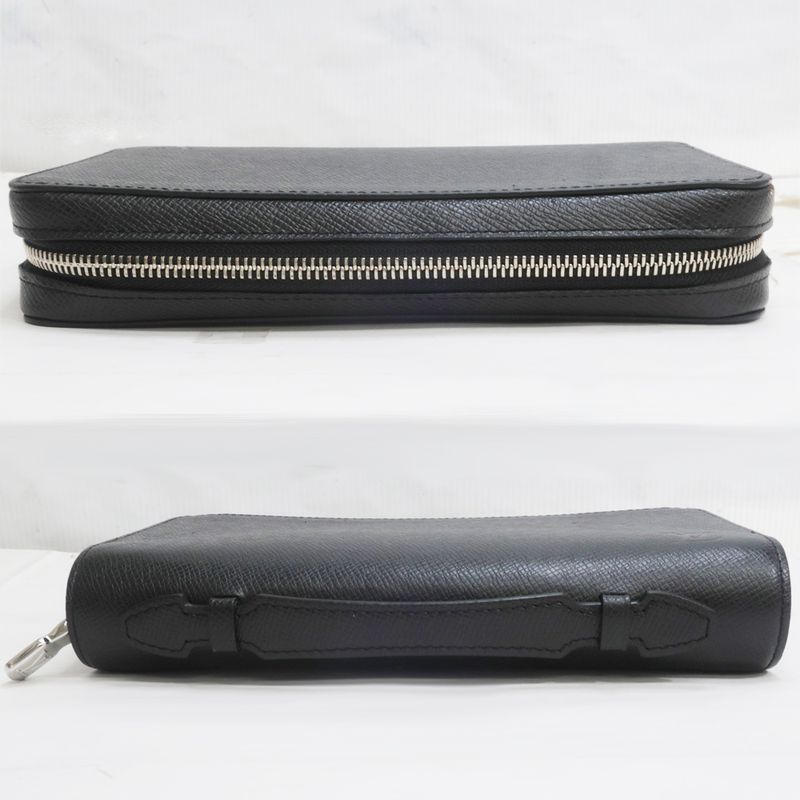 Louis Vuitton Long Wallet Taiga Zippy XL Noir Black RFID — view 3