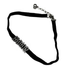 Christian Dior Ja Necklace Pendant Choker Black Silver Velvet Rhinestone — view 3