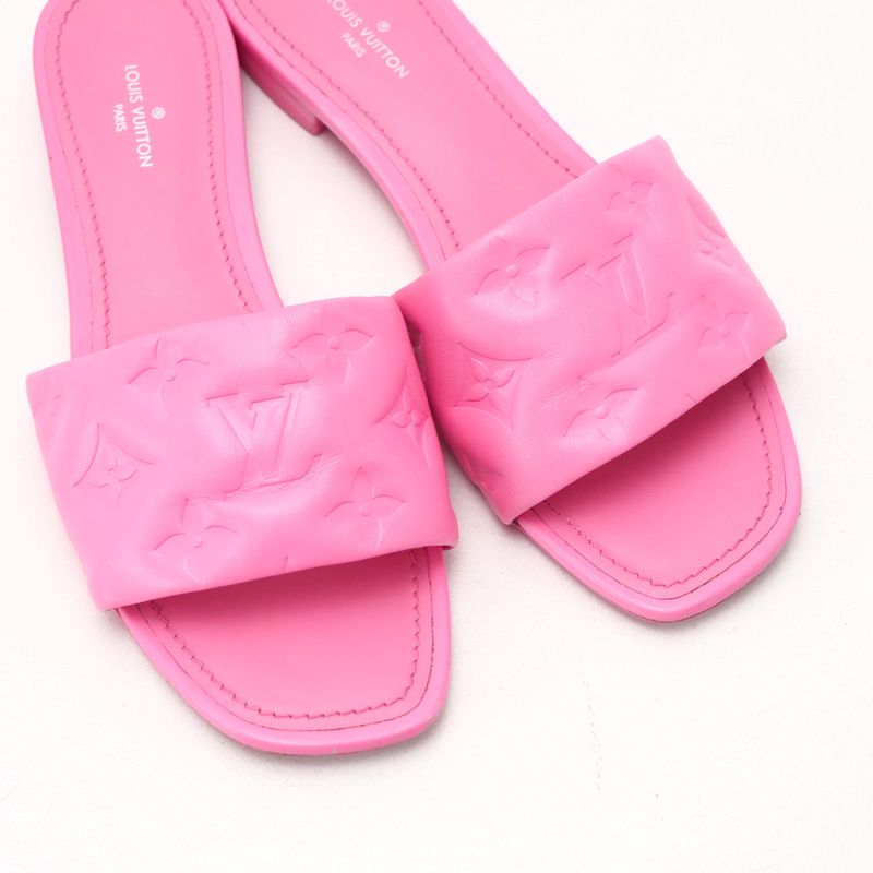 Louis Vuitton Revival Line Sandals Size 36 Monogram Logo Square Toe — view 4