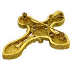 Dior Necklace Brooch 2-Way Top Pendant Faux Pearl Gold Logo — view 7