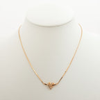 Christian Dior Heart Necklace GP With Rhinestones — view 6